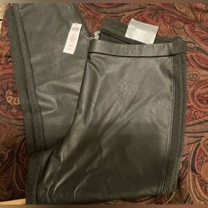 NEW Chico's Dark Gray Faux Leather Pants